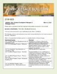 Wholesale Bulletin 21W-023 4000.1 Handbook Revisions