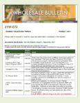 Wholesale Bulletin 21W-072 Monthly Bulletin Digest - September 2021