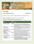 Wholesale Bulletin 21W-088 Monthly Bulletin Digest - November 2021