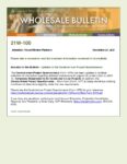 Wholesale Bulletin 21W-100 Condominium Project Questionnaire Update