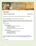 Wholesale Bulletin 22W-002 Introducing MWF Jumbo AE and AP