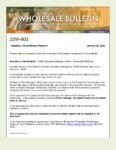 Wholesale Bulletin 22W-003 FEMA Declared Disaster Areas – Colorado Wildfires