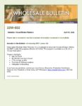 Wholesale Bulletin 22W-032 Introducing MWF Jumbo AG