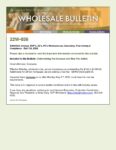 Wholesale Bulletin 22W-036 Underwriting Fee Increase and New Fee Added