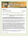Wholesale Bulletin 22W-041 USDA Temporary Clarification