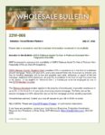 Wholesale Bulletin 22W-066 - GSFA Platinum Assist-To-Own Platinum Standard Non-Forgivable One-Offs