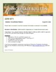 Wholesale Bulletin 22W-071 $500 Credit for Appraisals on Funded Government Loans