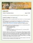Wholesale Bulletin 22W-076 GSFA Platinum Select